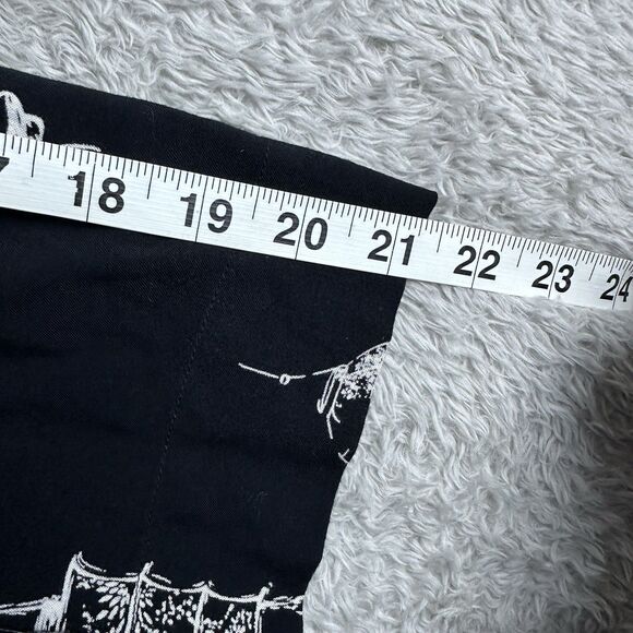 Soft Surroundings Womens Tunic Top M Asymmetrical Black Lantern Print Rayon Boho - Picture 7 of 15